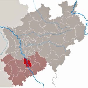 Im Stadtgebiet Köln und anderen Teilen von Nordrhein-Westfalen wird die asiatische Hornisse Vespa velutina nigrithorax früher oder später auftauchen. (Karte: TUBS/Wikimedia)
